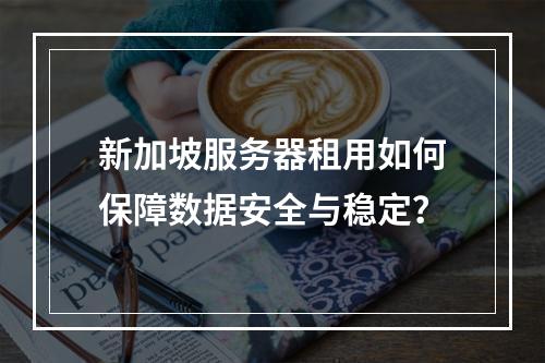 新加坡服务器租用如何保障数据安全与稳定？