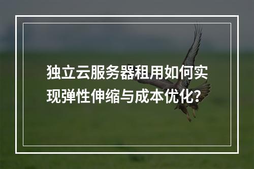 独立云服务器租用如何实现弹性伸缩与成本优化？