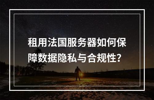 租用法国服务器如何保障数据隐私与合规性？