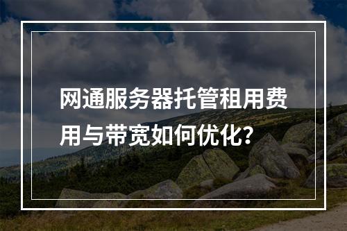 网通服务器托管租用费用与带宽如何优化？