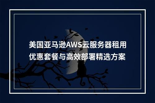 美国亚马逊AWS云服务器租用优惠套餐与高效部署精选方案