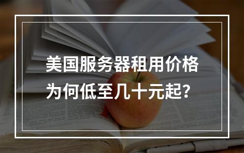 美国服务器租用价格为何低至几十元起？