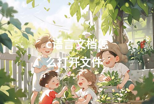 c语言文档怎么打开文件