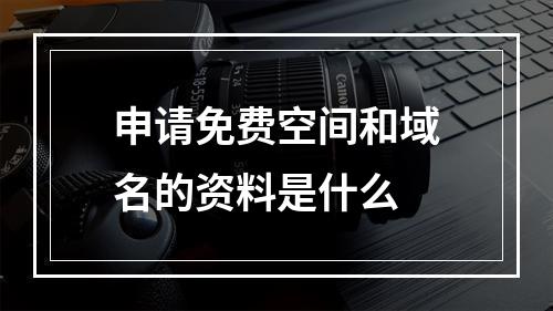 申请免费空间和域名的资料是什么