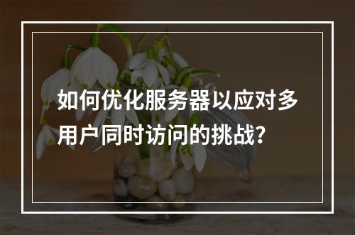 如何优化服务器以应对多用户同时访问的挑战?