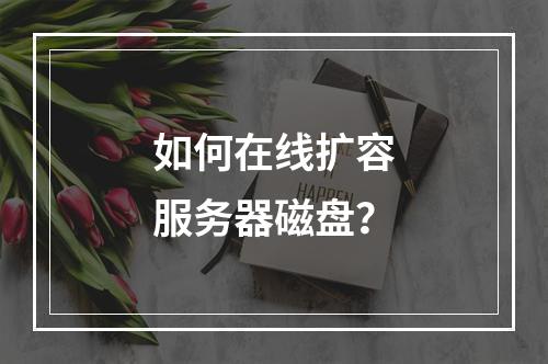 如何在线扩容服务器磁盘?
