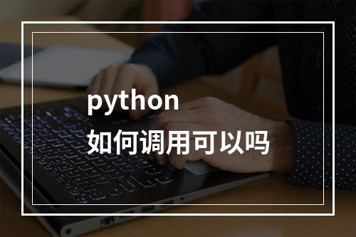 python 如何调用可以吗