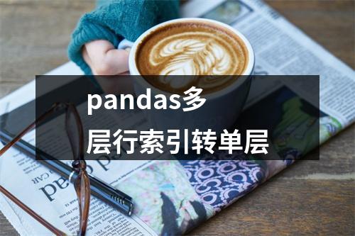 pandas多层行索引转单层