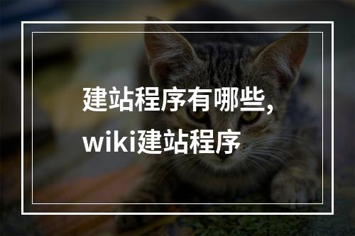 建站程序有哪些,wiki建站程序