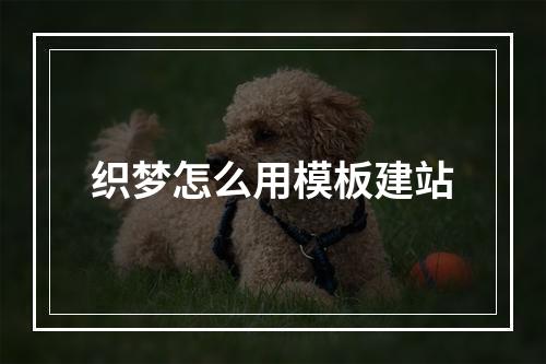 织梦怎么用模板建站