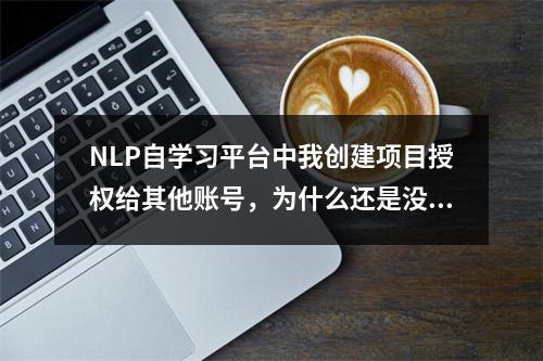 NLP自学习平台中我创建项目授权给其他账号,为什么还是没权限?