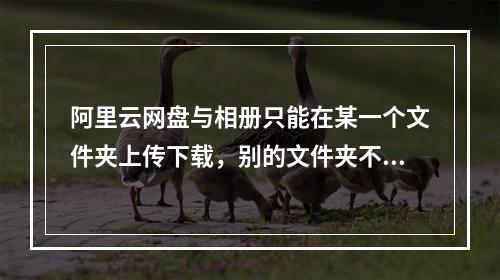 阿里云网盘与相册只能在某一个文件夹上传下载,别的文件夹不可看,如何设置呢?