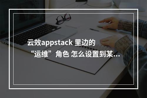 云效appstack 里边的 “运维”角色 怎么设置到某个人上企业成员管理 ?