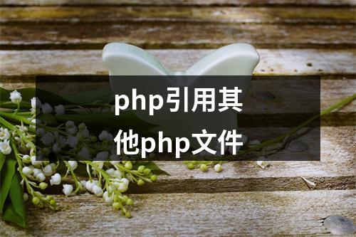 php引用其他php文件