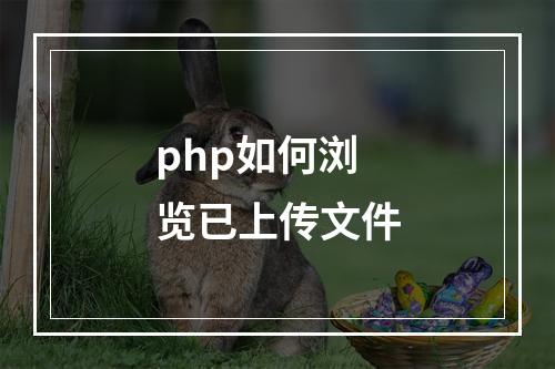php如何浏览已上传文件