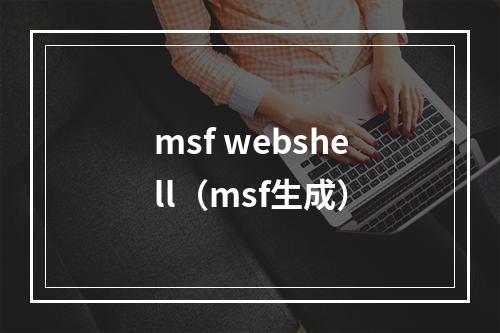 msf webshell(msf生成)