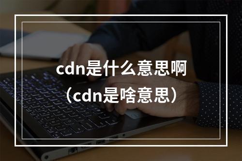 cdn是什么意思啊(cdn是啥意思)