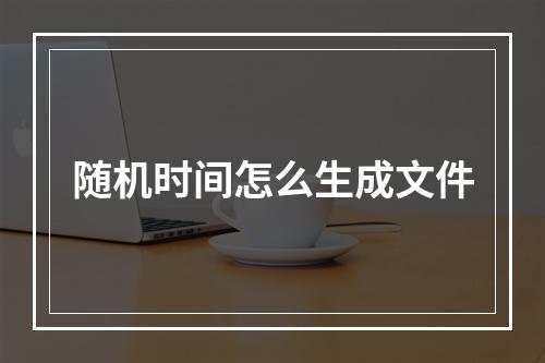 随机时间怎么生成文件