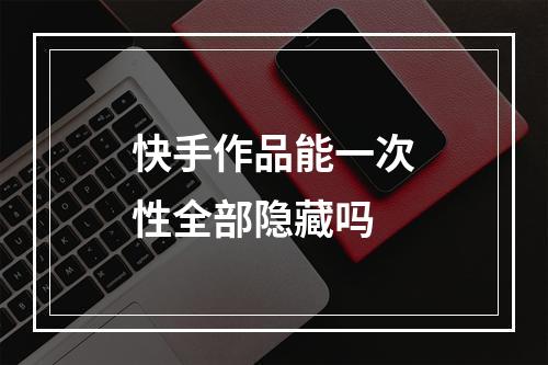 快手作品能一次性全部隐藏吗