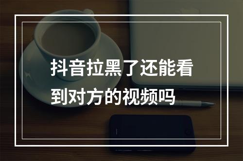 抖音拉黑了还能看到对方的视频吗