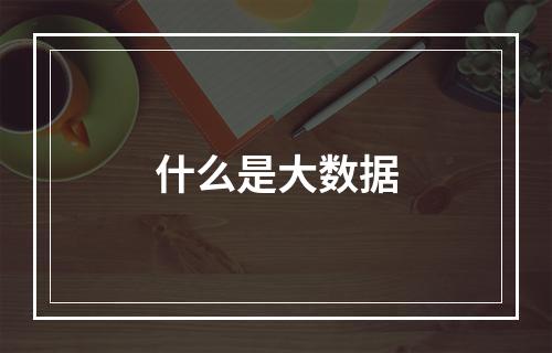 什么是大数据