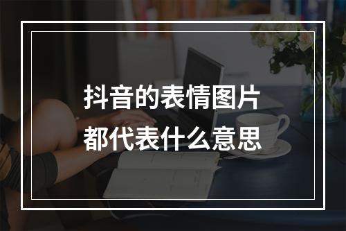抖音的表情图片都代表什么意思