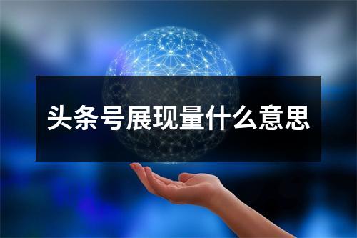 头条号展现量什么意思