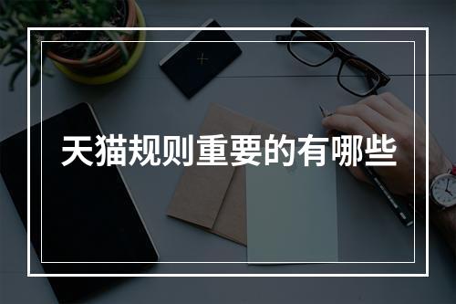 天猫规则重要的有哪些