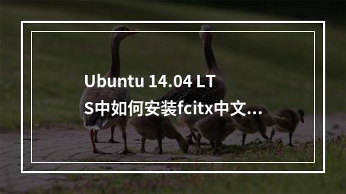 Ubuntu 14.04 LTS中如何安装fcitx中文输入法