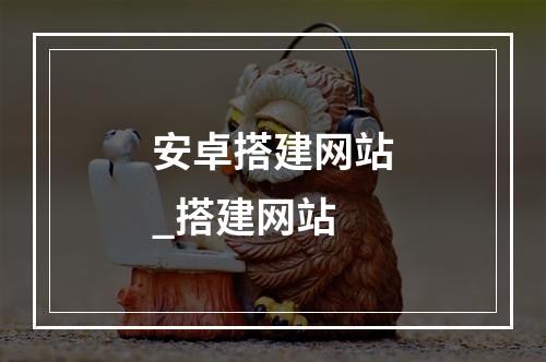 安卓搭建网站_搭建网站