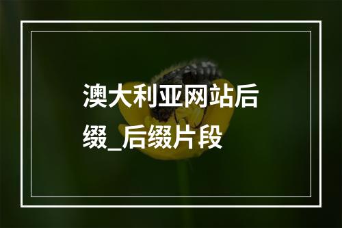 澳大利亚网站后缀_后缀片段