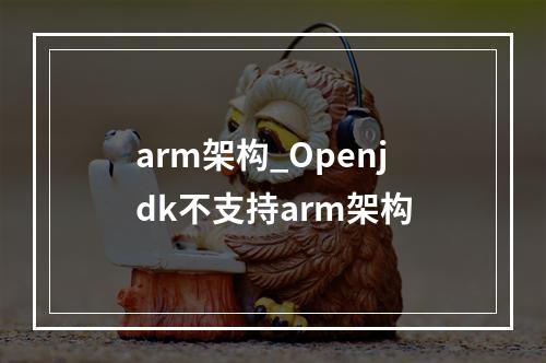arm架构_Openjdk不支持arm架构