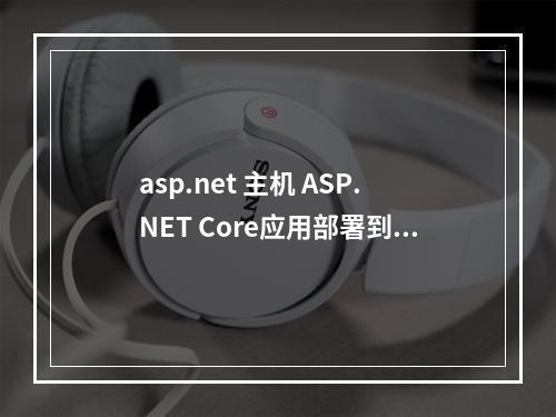 asp.net 主机 ASP.NET Core应用部署到CAE