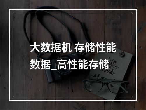 大数据机 存储性能数据_高性能存储
