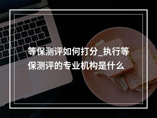等保测评如何打分_执行等保测评的专业机构是什么