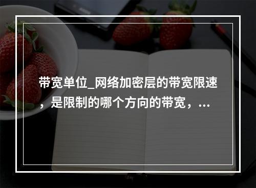 带宽单位_网络加密层的带宽限速,是限制的哪个方向的带宽,带宽的单位是什么