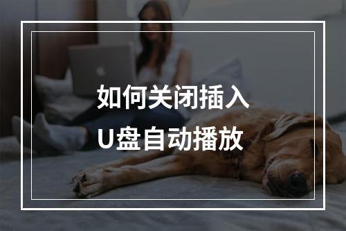 如何关闭插入U盘自动播放
