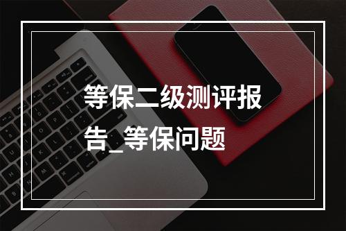 等保二级测评报告_等保问题
