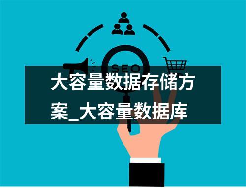 大容量数据存储方案_大容量数据库