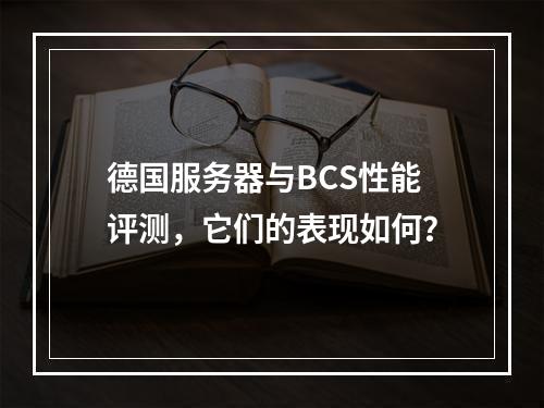 德国服务器与BCS性能评测,它们的表现如何?