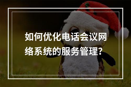 如何优化电话会议网络系统的服务管理?