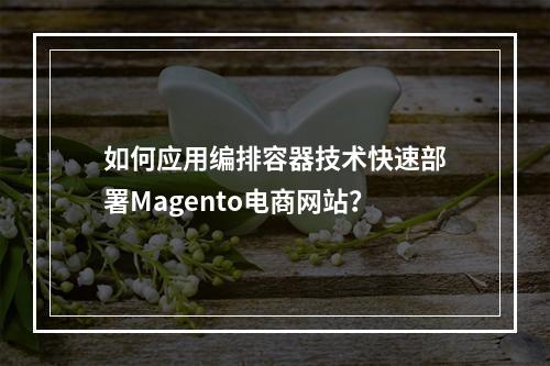 如何应用编排容器技术快速部署Magento电商网站?