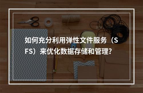 如何充分利用弹性文件服务(SFS)来优化数据存储和管理?