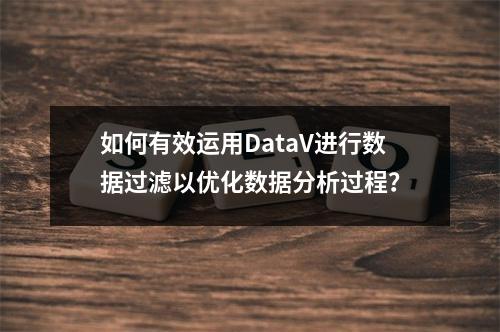 如何有效运用DataV进行数据过滤以优化数据分析过程?