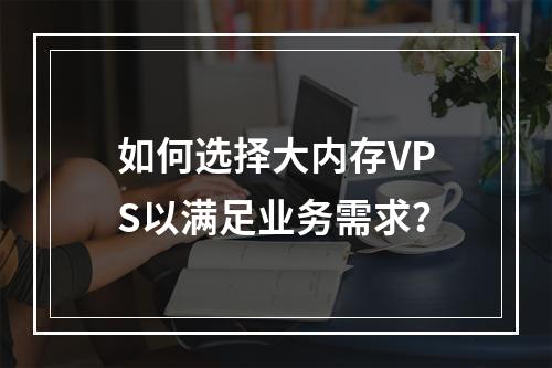 如何选择大内存VPS以满足业务需求?