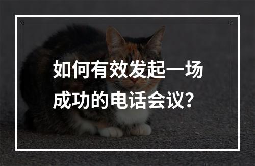 如何有效发起一场成功的电话会议?