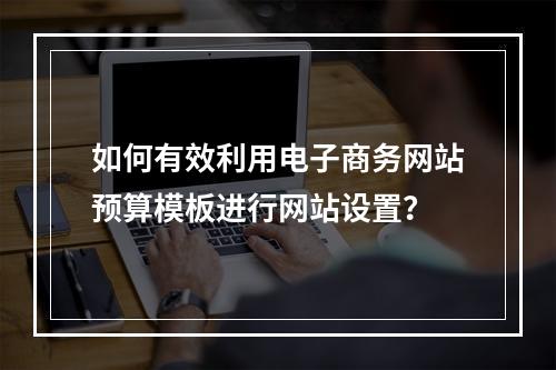 如何有效利用电子商务网站预算模板进行网站设置?
