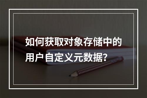 如何获取对象存储中的用户自定义元数据?