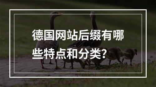 德国网站后缀有哪些特点和分类?