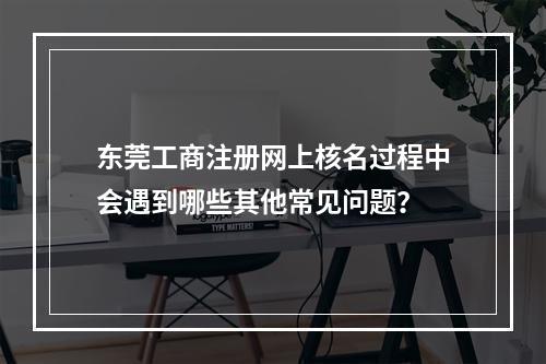 东莞工商注册网上核名过程中会遇到哪些其他常见问题?